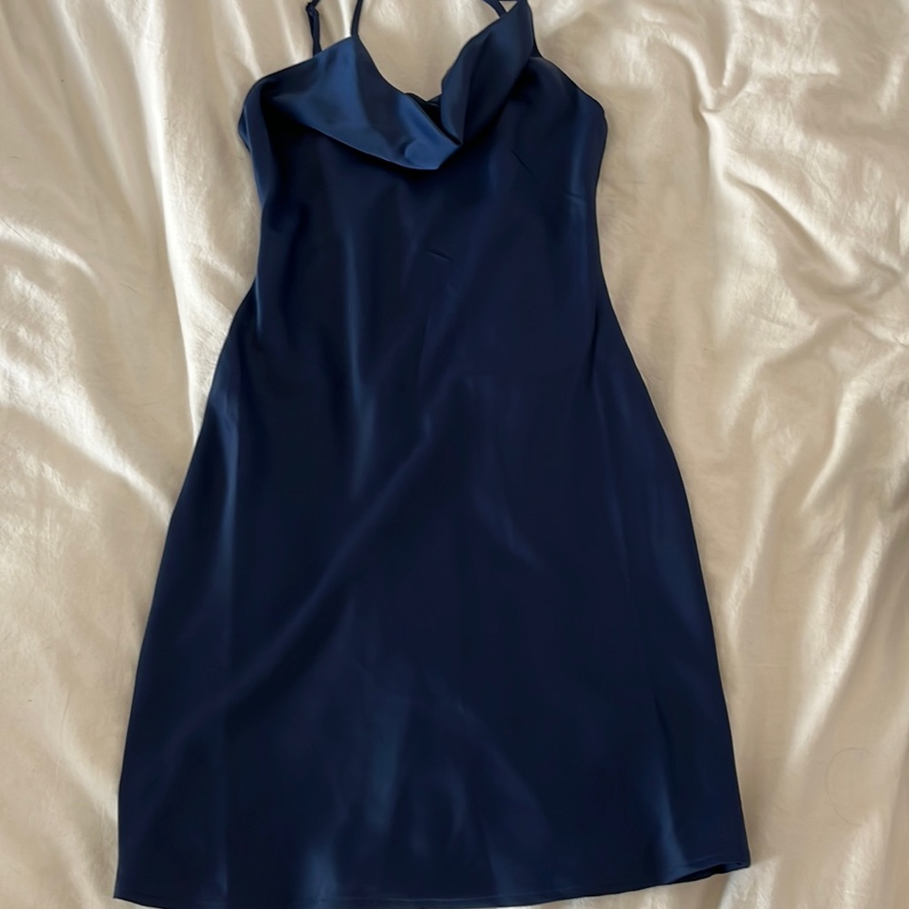 Urban outfitters Cowl neck mini dress, navy